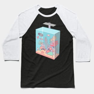 Isometric Coral Reef Tank with Fish Baseball T-Shirt